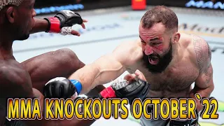 MMA knockouts October 2022