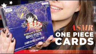 ASMR 🏴‍☠️ One Piece TCG Booster Box Break Part 1~ Whispered Pack Opening, Tapping & Crinkle Sounds!