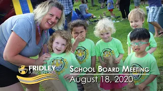 Fridley School Board Meeting - August 2020