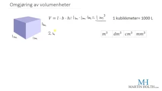 Matematikk 1P- Geometri - Omgjøring av volumenheter