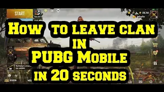 How To Leave Clan In PUBG Mobile ||Humraz Tech||