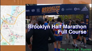 NYCRUNS 2022 Brooklyn Half Marathon Full Course | 01:49 Finish Time | 4K NYC Virtual Run