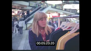 1970s, 1980s Shopping in Stockholm, Sweden, 35mm