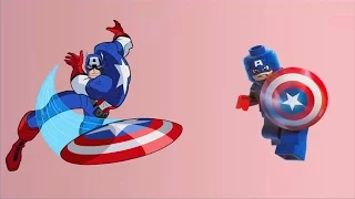 Captain America coloring pages // Lego Captain America  Coloring book for kids