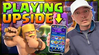 Playing Clash Royale ⬇️ UPSIDE DOWN ⬇️ Craziest feeling EVER!