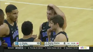 Duke vs Notre Dame basketball 2017 Jan 30