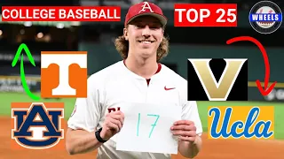 COLLEGE BASEBALL TOP 25 RANKINGS & ANALYSIS BY WHEELS 2/26/2024