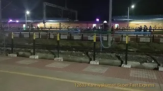 12633 (Chennai Egmore - Kanniyakumari ) Super Fast Express announcement arrival and departure