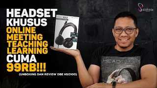 Headset khusus buat Online Meeting, Teaching, Learning cuma 99ribu (Unboxing dan Review dbE HSO100)