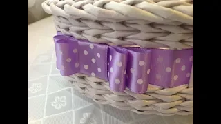 #19 How to decorate the wickerwork using ribbons, bow-knots and flowers. Tutorial.