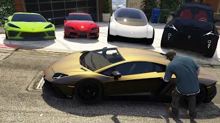 GTA 5 - Stealing Luxury Cars with Franklin!| (Real Life Cars #86)