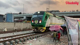 Train Driving Along Yaba Lagos Nigeria