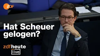 Maut: Showdown für Scheuer │ ZDFheute live