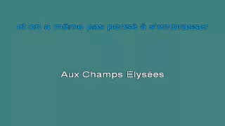 J DASSIN Aux Champs Elysee K [karaoke]