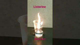 Listerine will burn or not? science experiment with fire 🔥 don't repeat at home