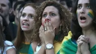 Бразилия-Германия: реакция футбольных фанов