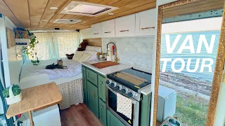 VAN TOUR | (this cottagecore conversion cost under $10k!)🌳🌼