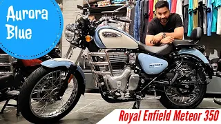 Royal Enfield Meteor 350 Aurora Blue Comes with 10 New Updates | Price & Free Accessories All Detail