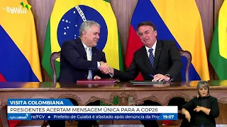 Bolsonaro recebeu hoje o presidente da Colômbia