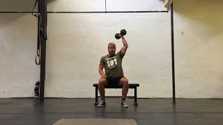 Seated One-Arm Dumbbell Strict Press (Tempo 40X0)