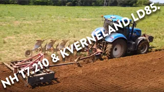 4Kᵁᴴᴰ May 2024: New Holland T7.210 tractor & Kverneland LD85 5 furrow plough, NRH Engineering packer