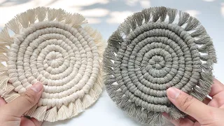 DIY Macrame Coaster | Round Macrame Coaster | How To Make Them Flat