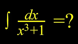 Integrating 1/(x^3+1)