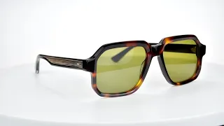 Square aviator acetate sunglasses DS332