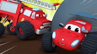 Cidade do Monster Truck | Max está preso na caverna! 🚗 Desenhos Animados para Crianças.