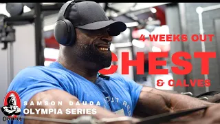 Mr Olympia 2023 series | Chest & calves 4 weeks out | Samson Dauda