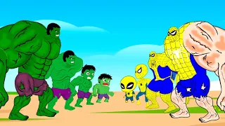 Evolution Of HULK vs Evolution Of SPIDER HULK : Monsters Ranked From Weakest To Strongest