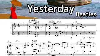 Yesterday /  Piano Sheet Music / Beatles / by SangHeart Play