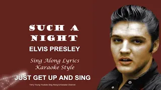 Elvis Presley Such A Night Sing Along Lyrics