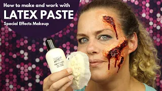 How to work with liquid latex paste | How to make quick latex prosthetics | Halloween makeup