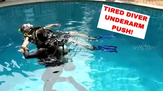 PADI Rescue Diver Exercise 1 - Tired Diver Underarm Push Skill