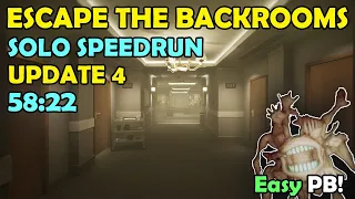 Escape The Backrooms SOLO Speedrun - UPDATE 4 (58:22)