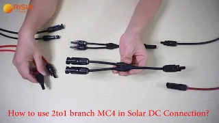 How to use 2to1 MC4 Y branch Connector wiring Solar Panels in parallel or series?
