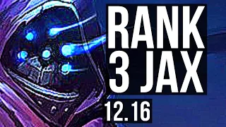 JAX vs UDYR (TOP) | Rank 3 Jax, 8/2/7 | EUW Challenger | 12.16