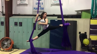 Julia performing Believer by Imagine Dragons on the aerial silks!