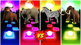 Ferdinand 🆚Funny Elephant 🆚 Cool Zebra 🆚 Mammoth.. Tiles Hop.Coffin Dance Music..🔥