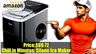 Buy  | Silonn Ice Maker Countertop, 9 Cubes Ready in 6 Mins, 26lbs in 24Hrs, Self-Cleaning Ice