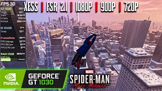 GT 1030 | Marvel's Spider-Man: Miles Morales - 1080p, 900p, 720p, FSR 2.1, XeSS