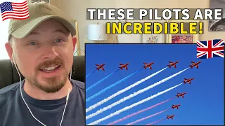 American Reacts to RIAT 2018 RAF Red Arrows Royal Air Force Centenary Air Show