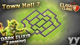BEST Town Hall 7 (TH7) Dark Elixir Farming Base! Clash of Clans TH7 Farming- Upgrade King FAST