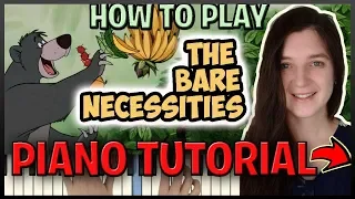 How To Play "THE BARE NECESSITIES" [The Jungle Book] by Gilkyson - (Synthesia) [Piano Tutorial] [HD]