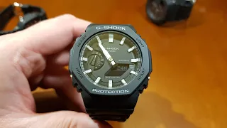 Casio G-Shock GA-2100-1AER - ustawienia zegarka [PL]