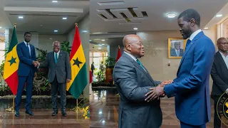 Prez Akufo-Addo Welcomes New Senegalese President Bassirou Diomaye Faye To Ghana