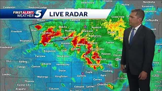 Severe storms continue to move in northwest Oklahoma