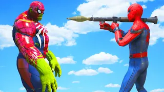 GTA 5 Water Ragdolls | SPIDERMAN vs Spider-Hulk Jumps/Fails ep.113