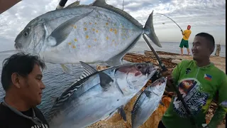 MAAGA PA LANG TALAKITOK NA AGAD #trevally #tuna